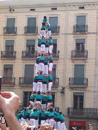 I tipici castellers, simboli della cultura catalana